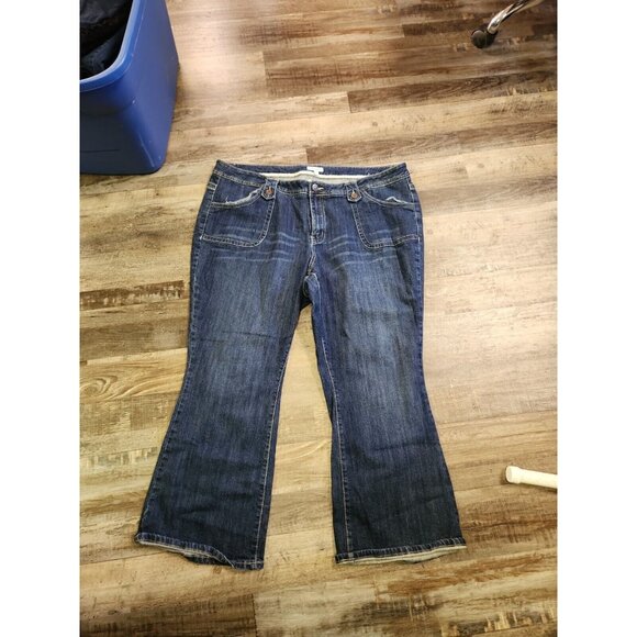 Fashion Bug Pants - Fashion Bug Women's Size 24W Blue Bootcut Dark Cotton Blend Stretch Denim Jeans